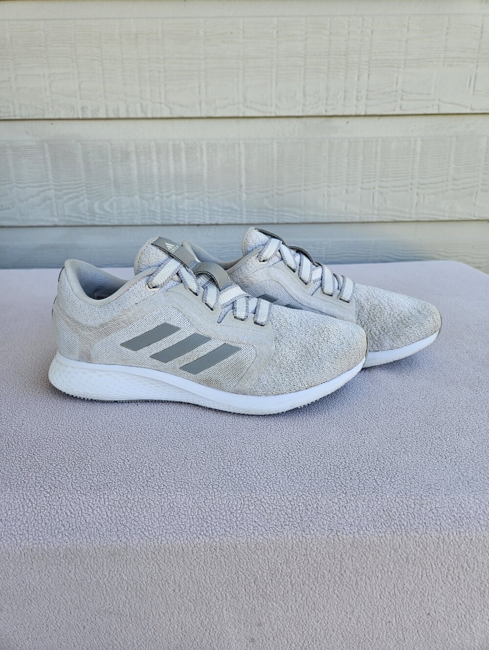 Adidas Edge Lux 4 Athletic Sneaker Women SZ 7.5 Grey White Running G58477